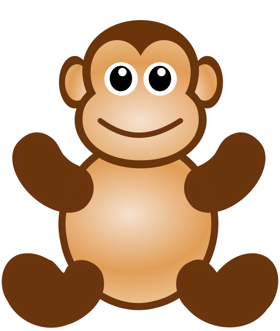 958x1132 Baby Monkey Clip Art Cartoon