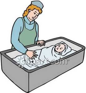 277x300 Nurse Patting A Newborn Baby