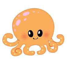 220x220 Whale Clipart Baby Octopus