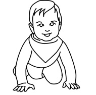 190x188 Baby Clipart Outline