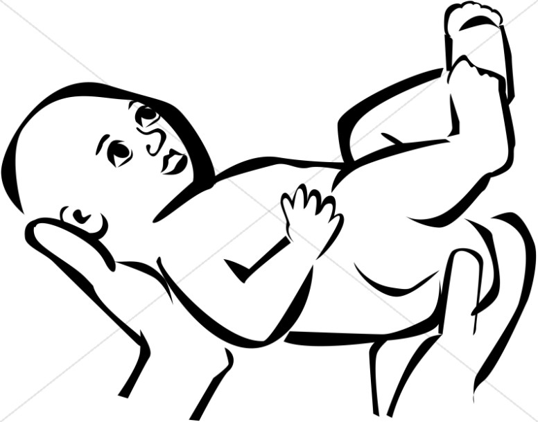776x609 Baby Clipart Outline