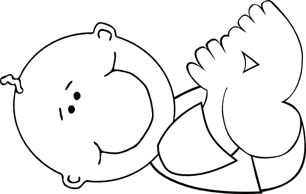 600x381 Baby Outline Clip Art