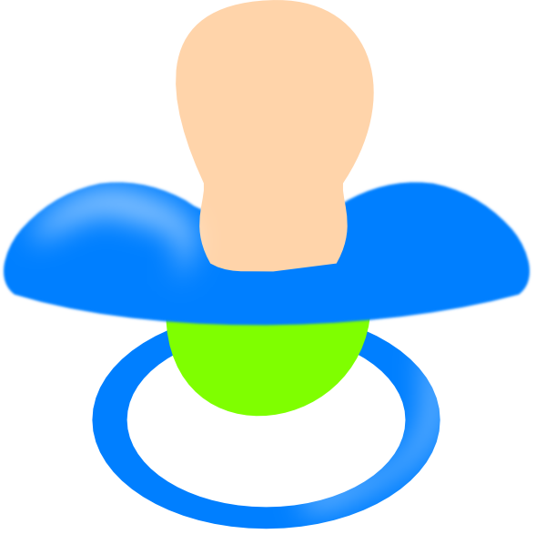 600x598 Blue Pacifier Clip Art