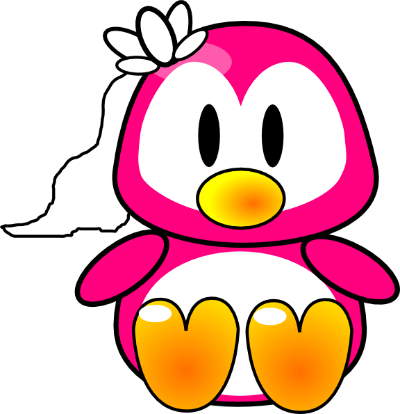 576x595 Girl Penguin Clip Art