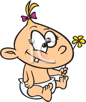 296x350 Royalty Free Clipart Image Cartoon Of A Funny Looking Ugly Baby