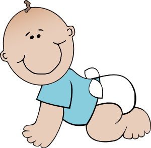 300x294 Baby Boy Crawling Clip Art