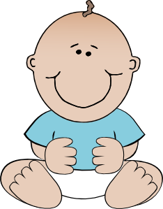 234x299 Baby Boy Sitting Clip Art