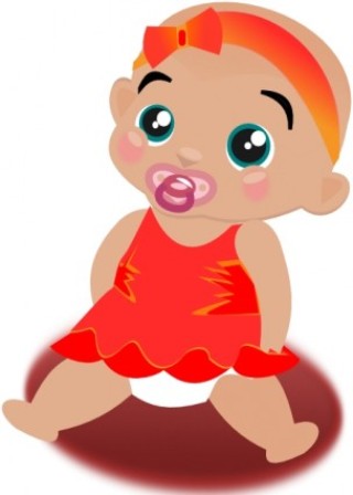 320x448 Girl Baby Clipart