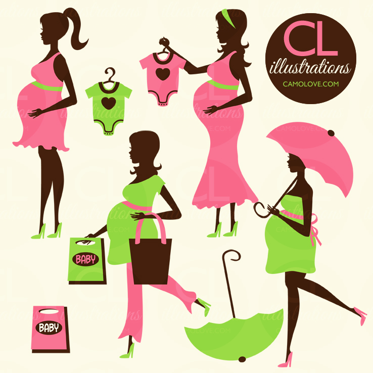 738x738 Baby Bump Silhouette Clip Art