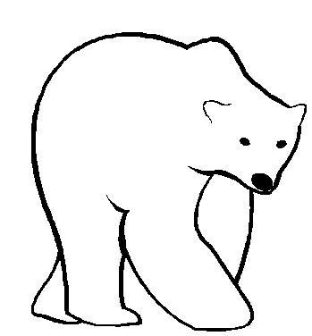 349x376 Polar Bear Clip Art Black And White Free Clipart 11