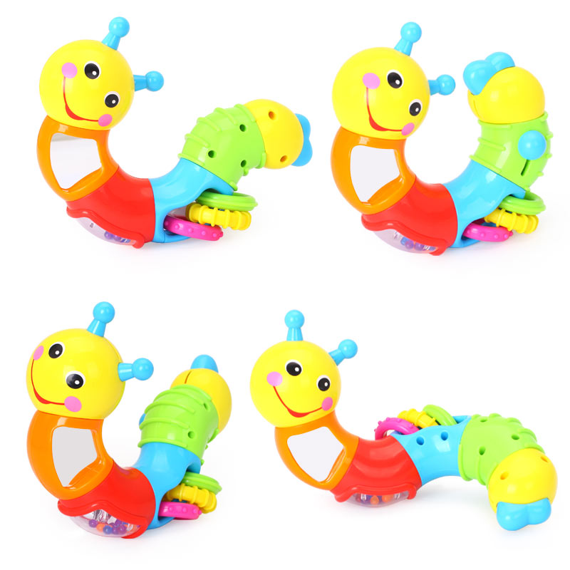 800x800 Kids Educational Toys Baby Rattle Lovely Worm Toys Insert Puzzle