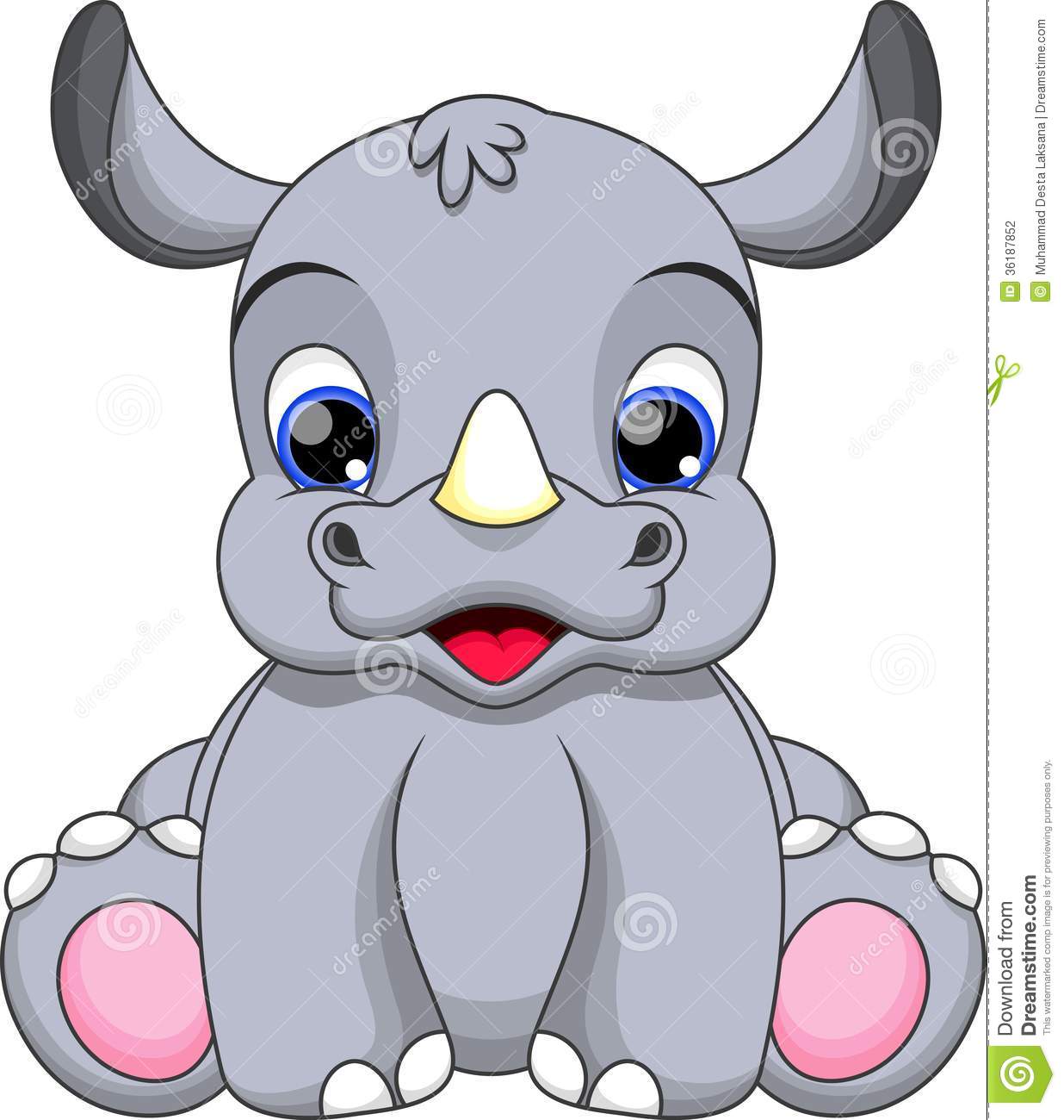 1236x1300 Cute Rhino Clipart