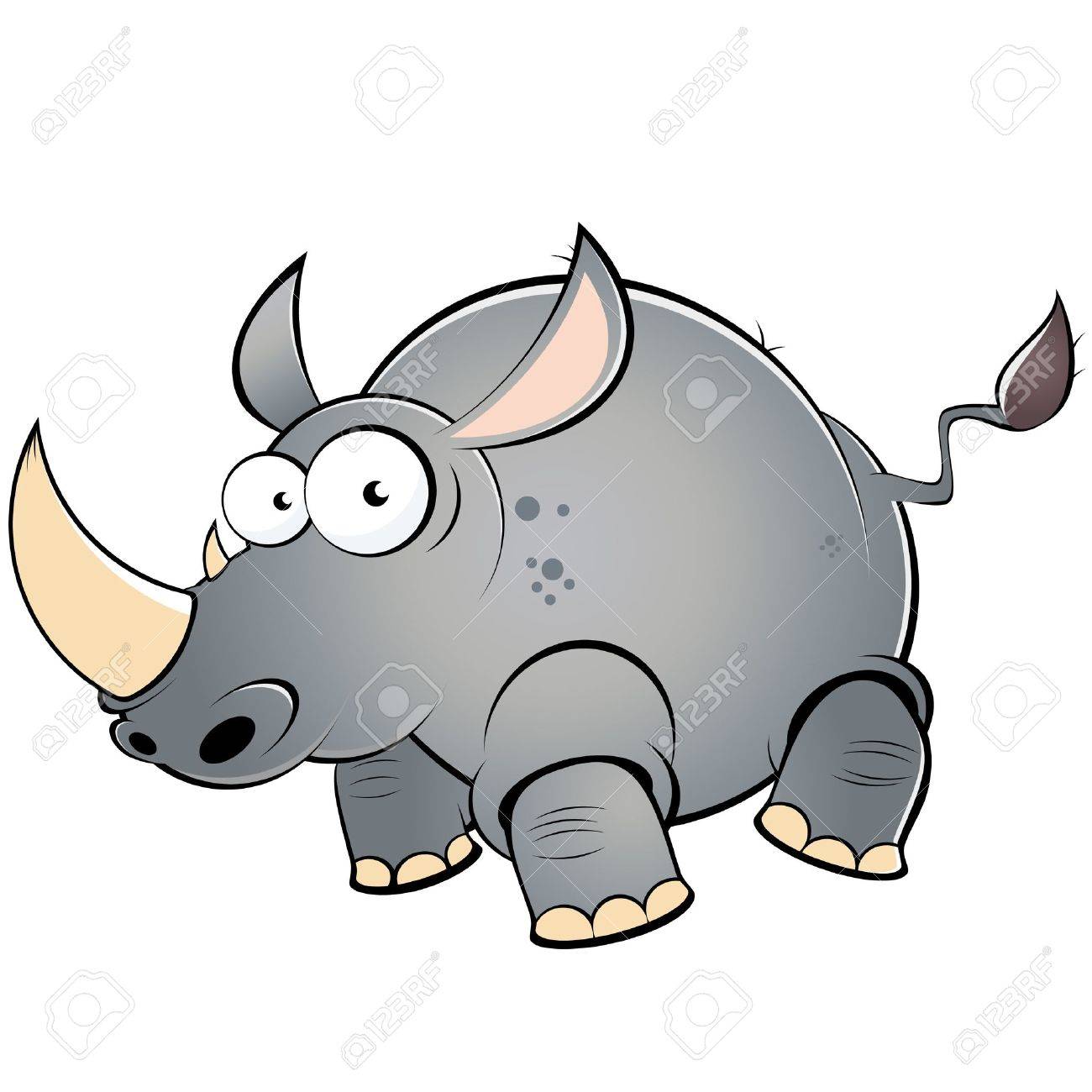 1300x1300 Funny Cartoon Rhino Royalty Free Cliparts, Vectors, And Stock