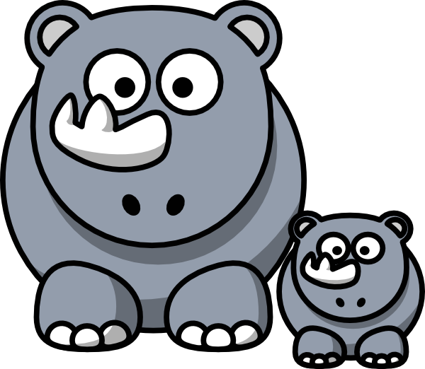 600x522 Rhino Baby Clip Art Clip Art