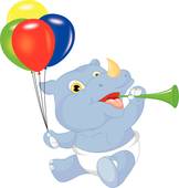 162x170 Baby Rhino Clip Art