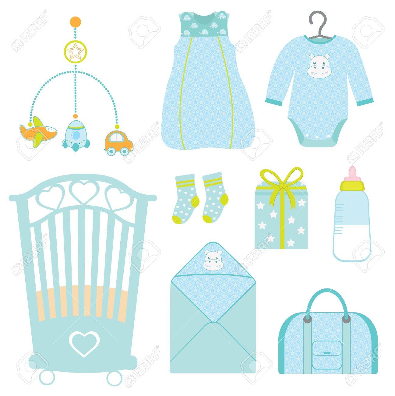 1297x1300 Cute Baby Boy Nursery Royalty Free Cliparts, Vectors, And Stock