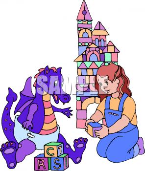296x350 Little Girl Playing With A Baby Dragon
