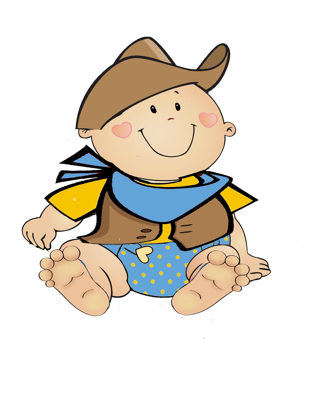 1236x1600 Cowboy Baby Shower Clipart