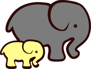 299x228 Baby Shower Elephant Clipart Yellow