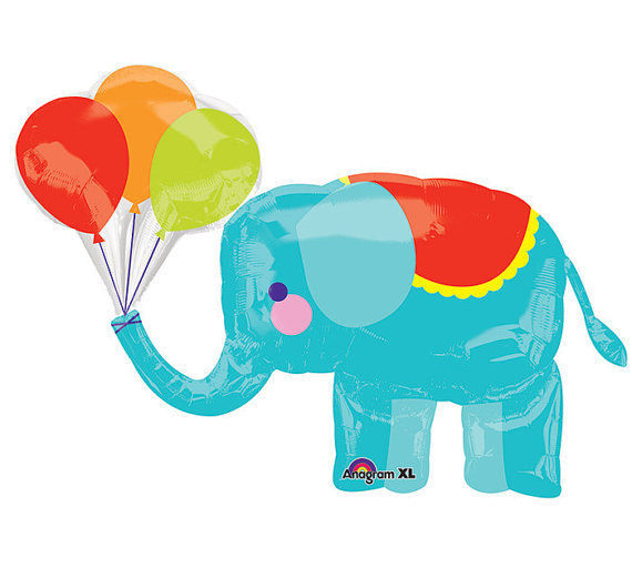 570x512 Circus Elephant 36 Supershape Balloon Aby Shower Decorations