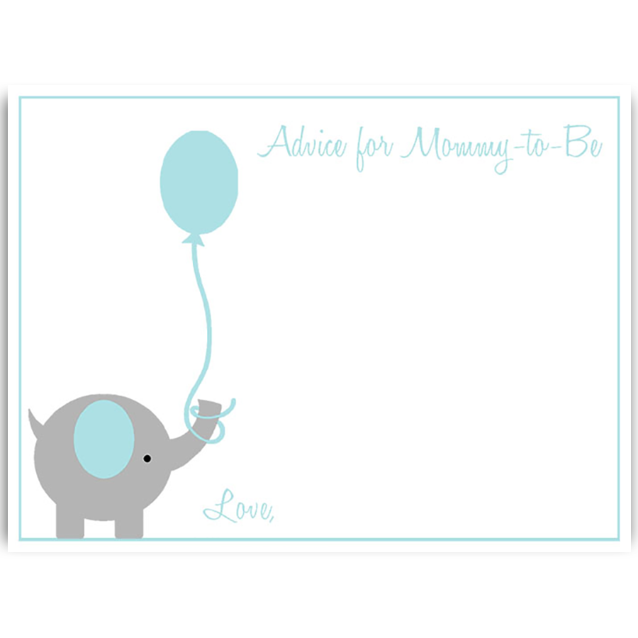 900x900 Elephant Balloon Blue Baby Shower Invitation The Invite Lady