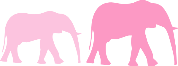 600x223 Pink Baby Shower Elephant Mom And Baby Clip Art