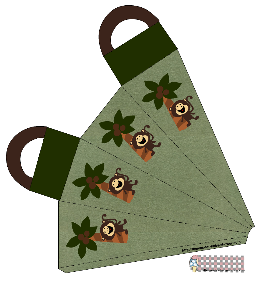 900x1000 Free Printable Monkey Baby Shower Favor Bags
