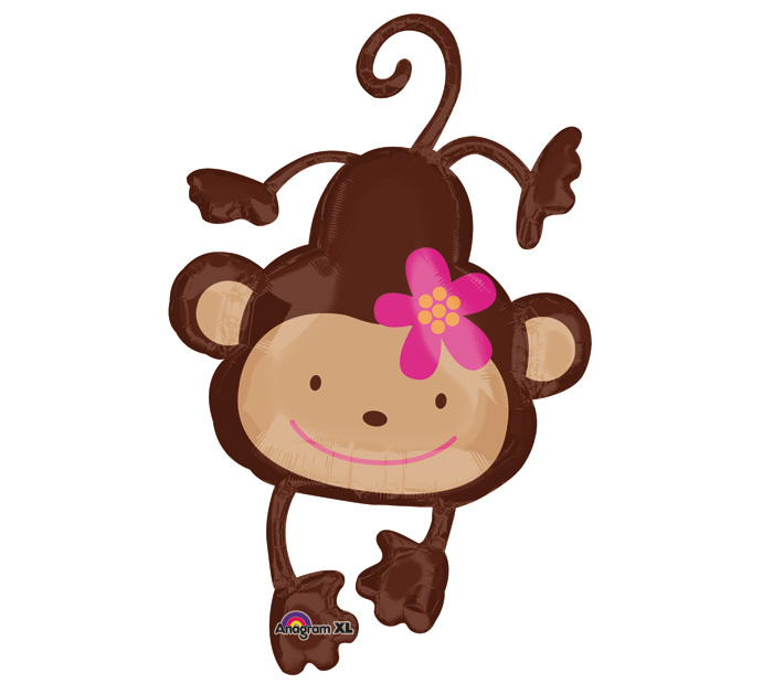 700x629 Girl Monkey Baby Shower