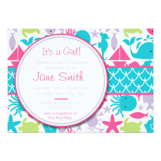 324x324 Ocean Animals Baby Shower Invitations Amp Announcements Zazzle