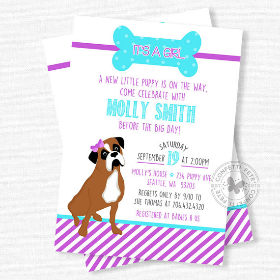 570x570 Puppy Baby Shower Invitations