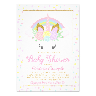 324x324 Unicorn Baby Shower Cards Amp Invitations Zazzle.co.uk