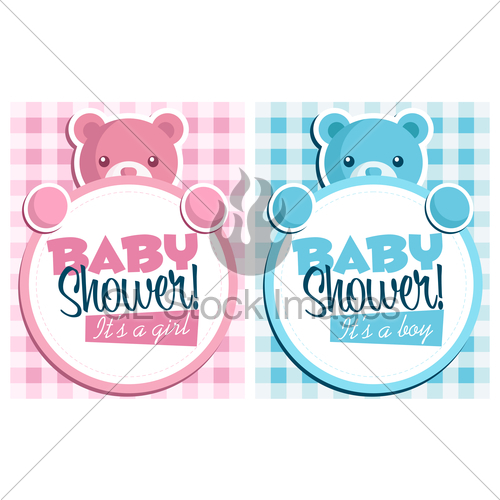 500x500 Baby Shower Invitation Cards Gl Stock Images