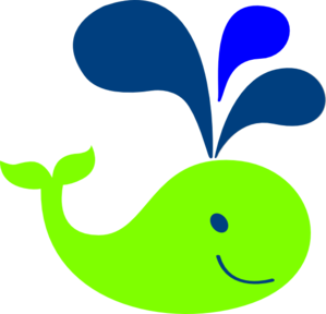 299x288 Whale Clipart Green Baby