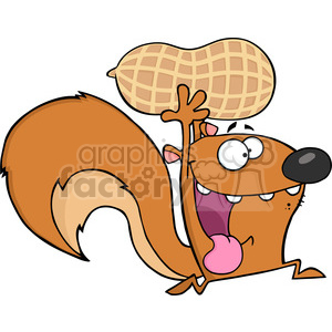 300x300 Royalty Free 6738 Royalty Free Clip Art Crazy Squirrel Cartoon