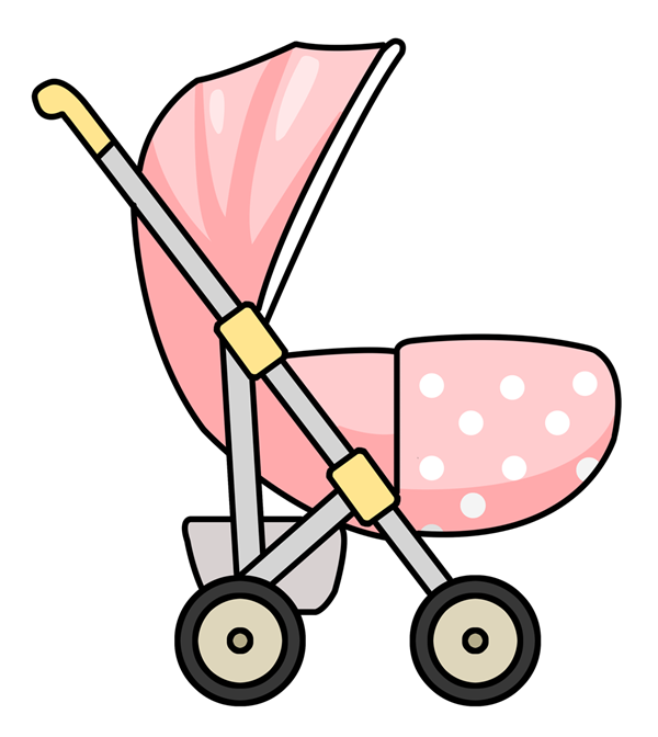 600x672 Free Pink Baby Stroller Clipart