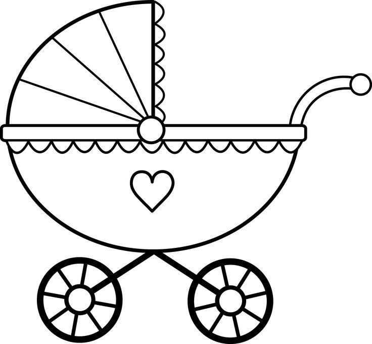 736x680 Baby Stroller Clipart