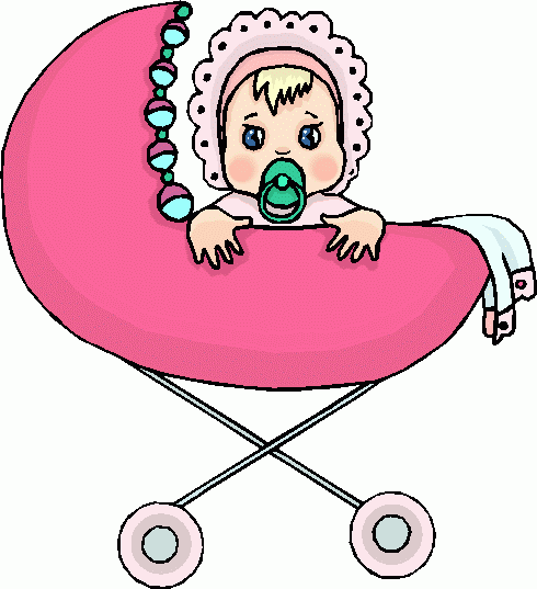 490x537 Baby Carriage Clipart
