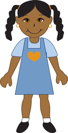 236x462 African American Girl Clipart