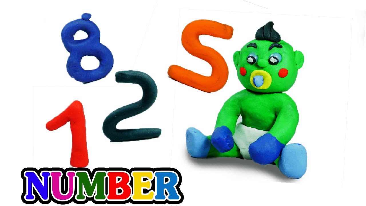 1280x720 Baby Hulk Learn Numbers Playdoh Stop Motion Superheroes Animation