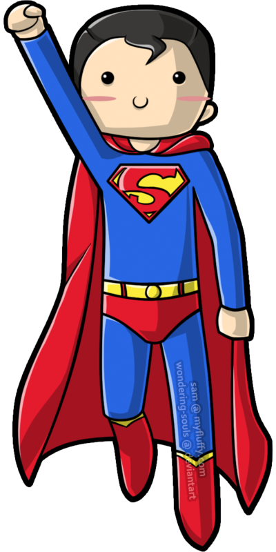 400x800 Kid Superman Drawing