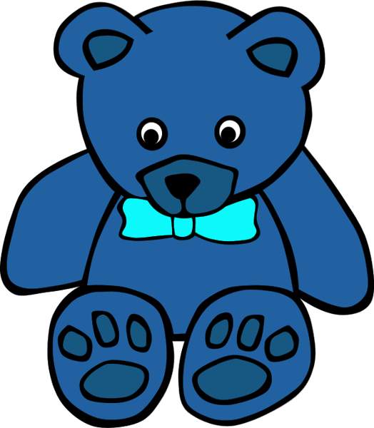 524x600 Blue Clipart Baby Bear