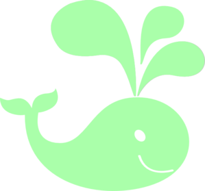 299x279 Mint Green Whale Clip Art
