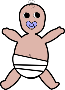 216x299 Baby With Pacifier Clip Art