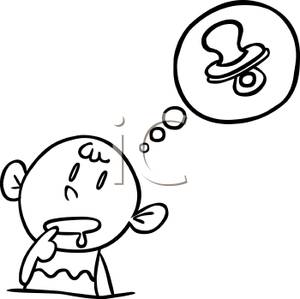300x299 Drooling Baby Thinking About His Pacifier