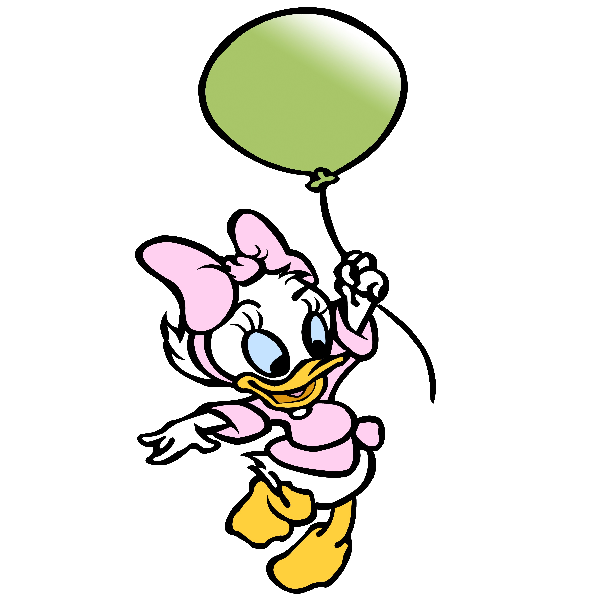 600x600 Cute Baby Daisy Duck With Pacifier Clipart