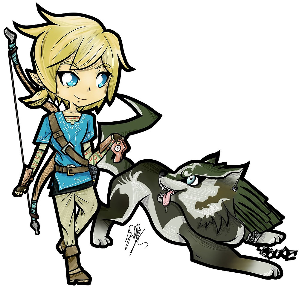 1000x960 Botw Link Amp Wolf Link By Kainaronoele Redbubble