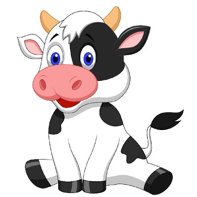 400x400 Cute Baby Cow Clipart