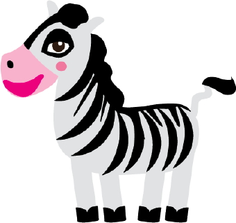 baby zebra clipart