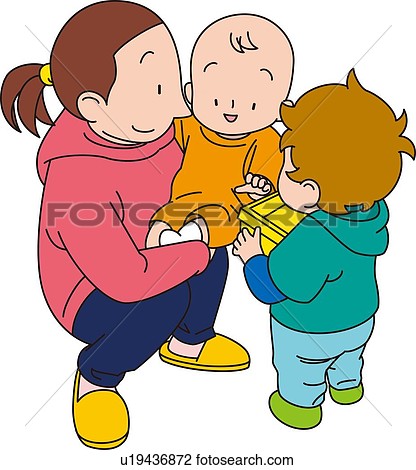 416x470 Babysitting Clipart