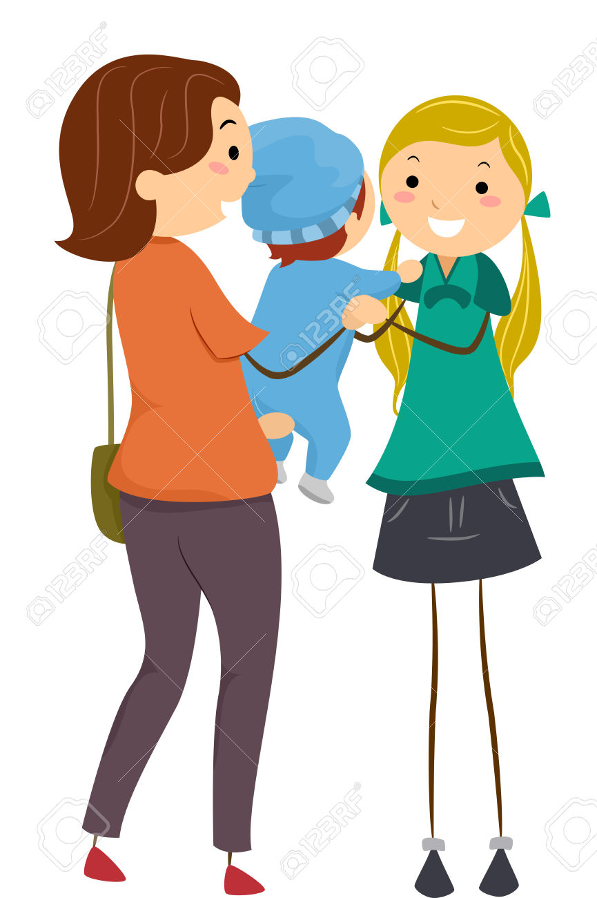 865x1300 Mother And Baby Clipart Babysitter